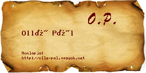 Ollé Pál névjegykártya